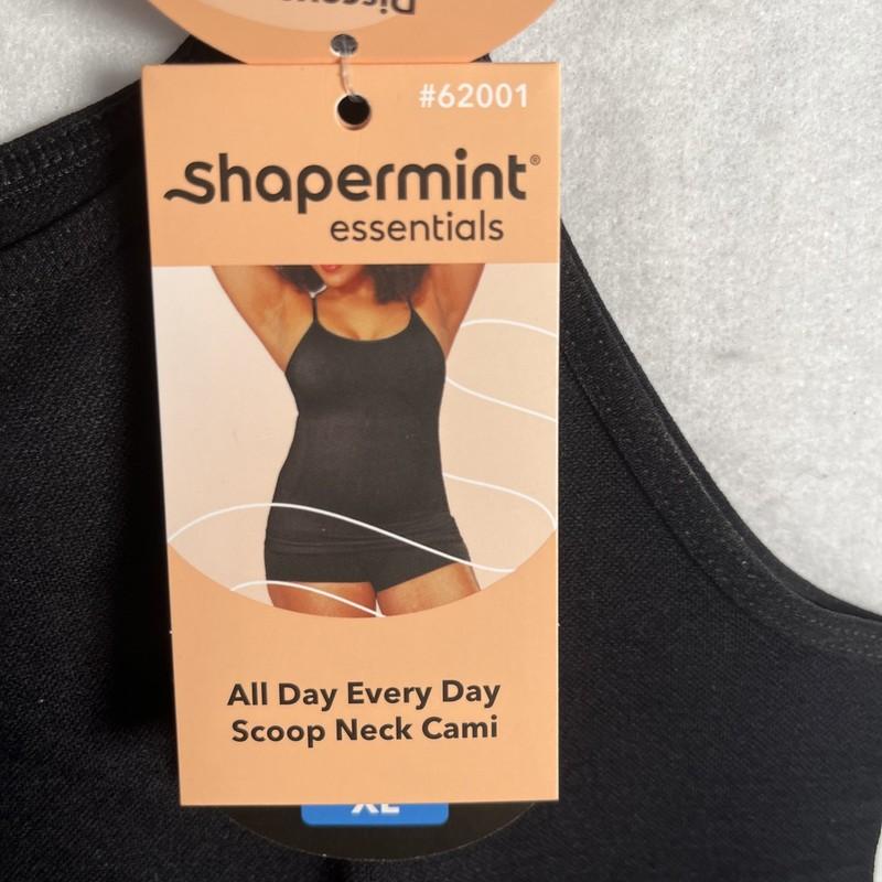 Shapermint Essentials All Day Every Day Scoop Neck Cami Women XL Black (81397)