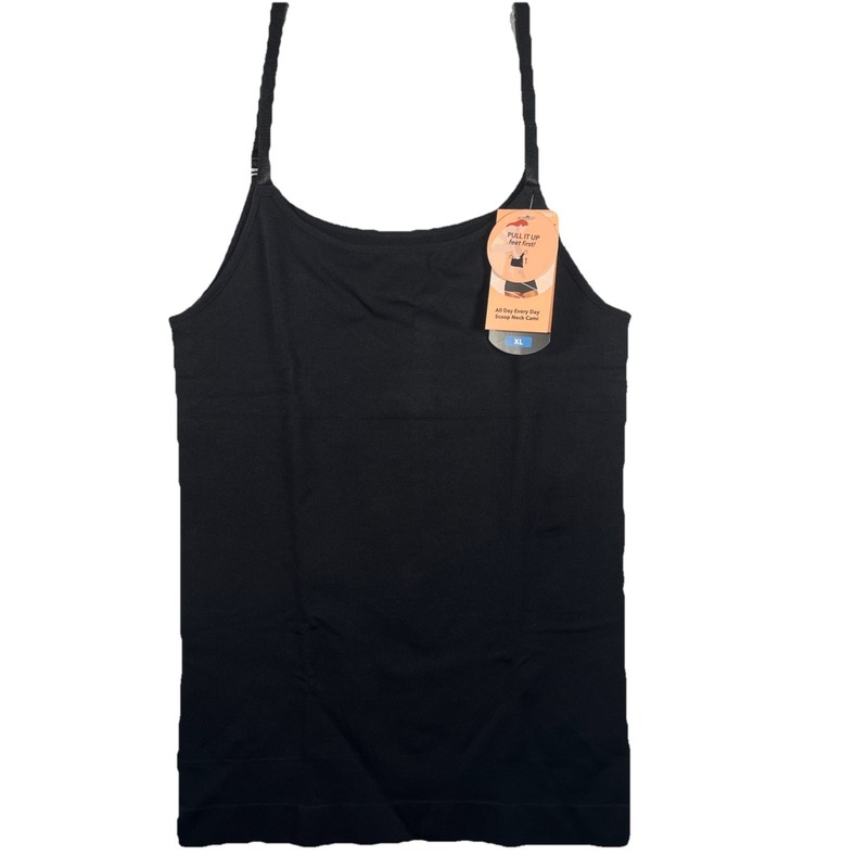 Shapermint Essentials All Day Every Day Scoop Neck Cami Women XL Black (81397)