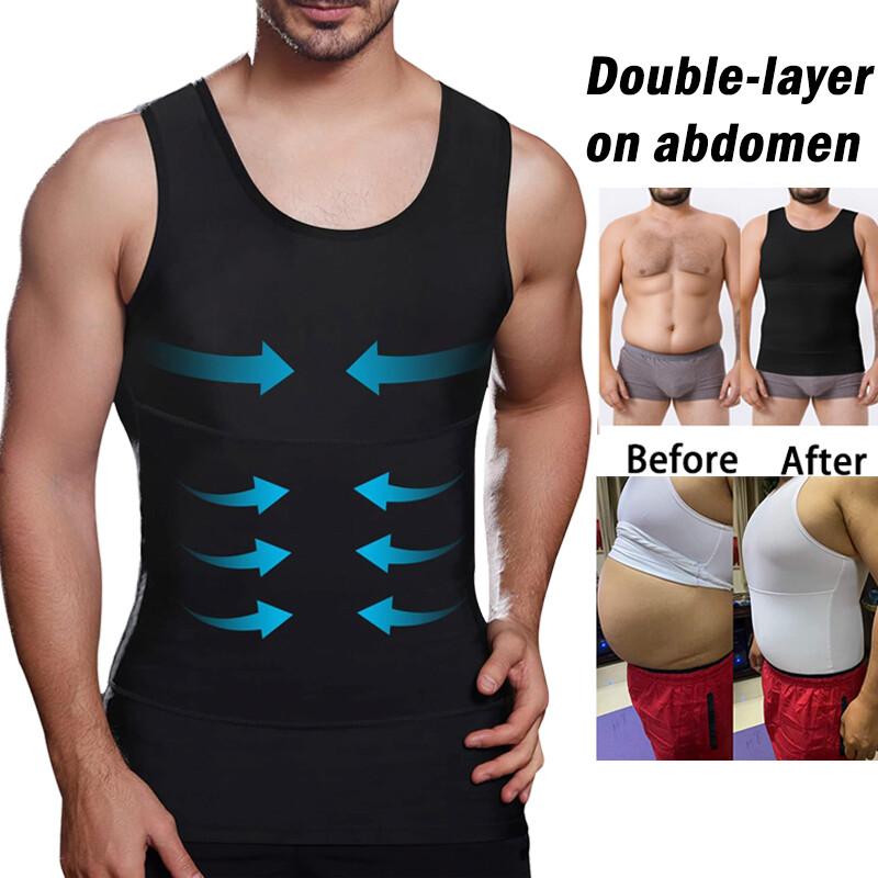 Shapertop For Men Slimming Tank Compression Shirt Gynecomastia Belly Shapewear