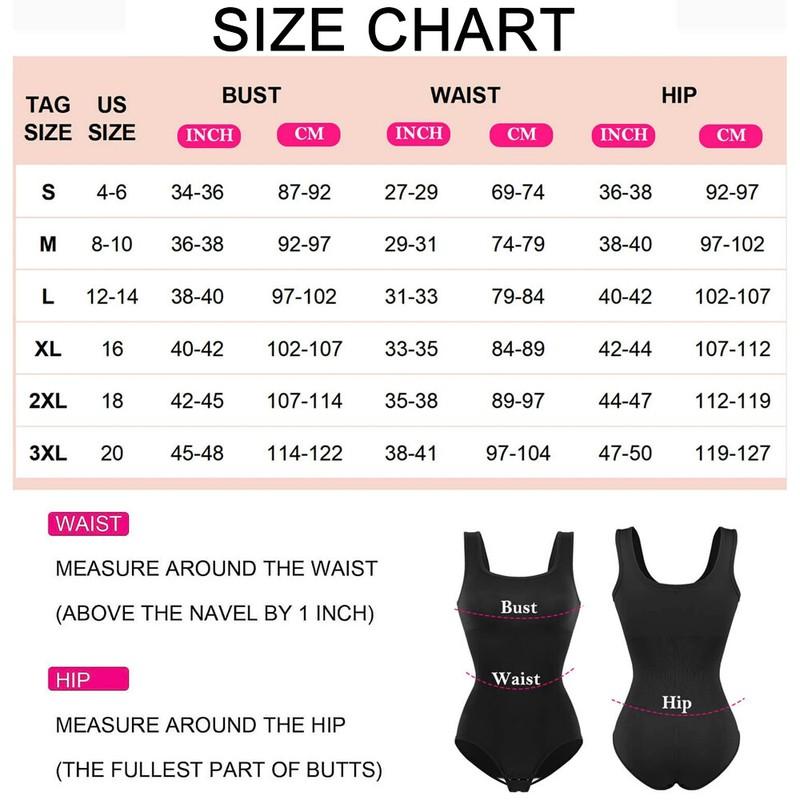 Shapewear Bodysuit For Women Tummy Control Slim Fit Round Neck Full Body Shaper