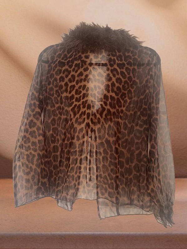 Sheer Leopard Top