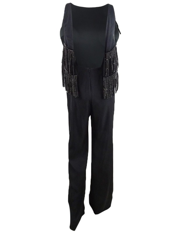 SHO Women's Fringe-Trim Jumpsuit