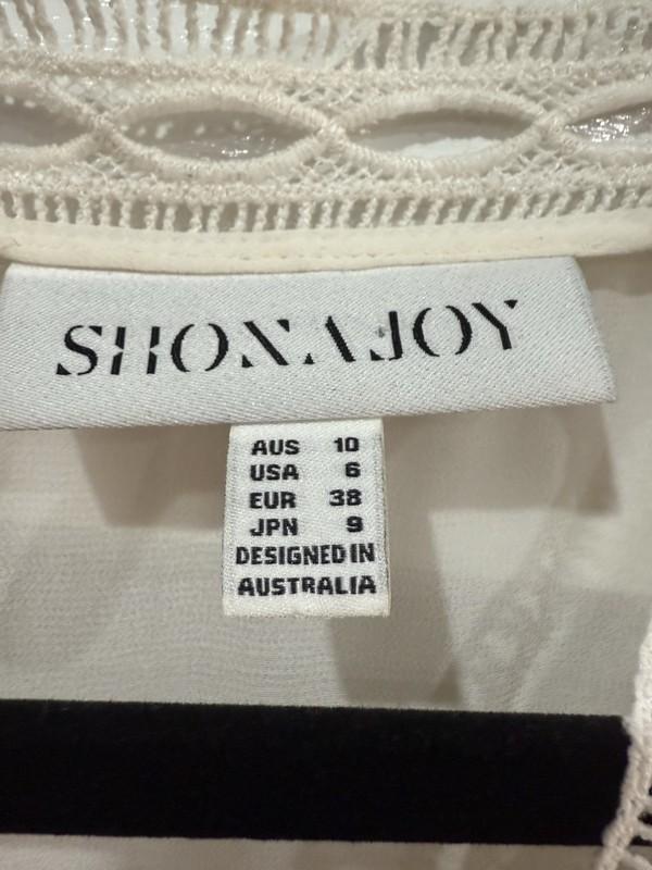 Shona Joy Ivory Ruffle Playsuit Romper - Size AUS 10 / US 6 – Boho Lace Detail