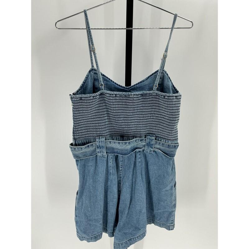 Show Me Your Mumu 'Sloane' Blue Cotton Romper Size L