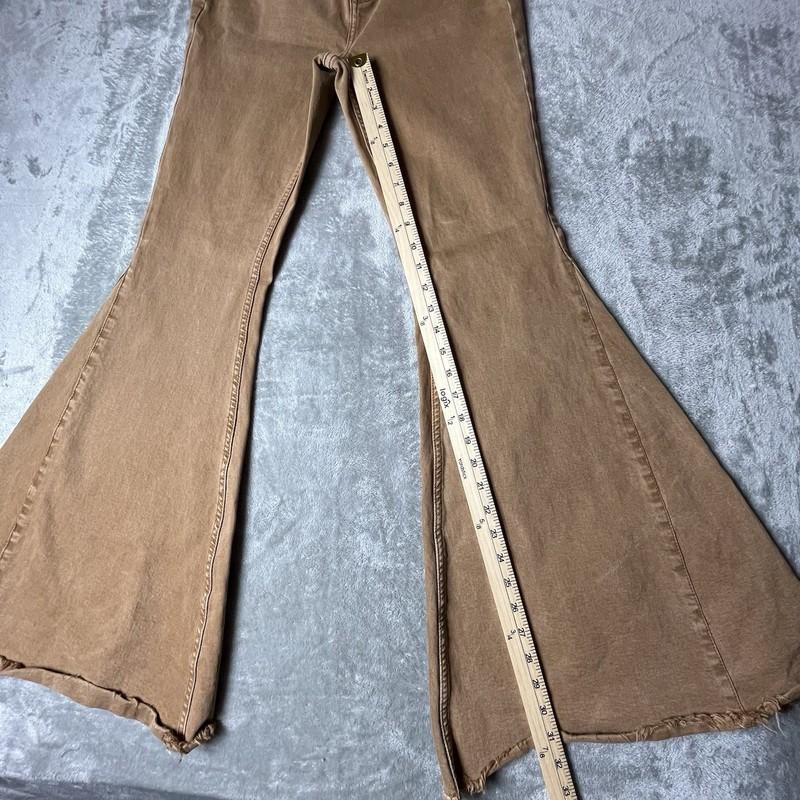 Shyanne Boho Flare Hippie Western Country Denim Bell Bottom Jean Size 29 Brown