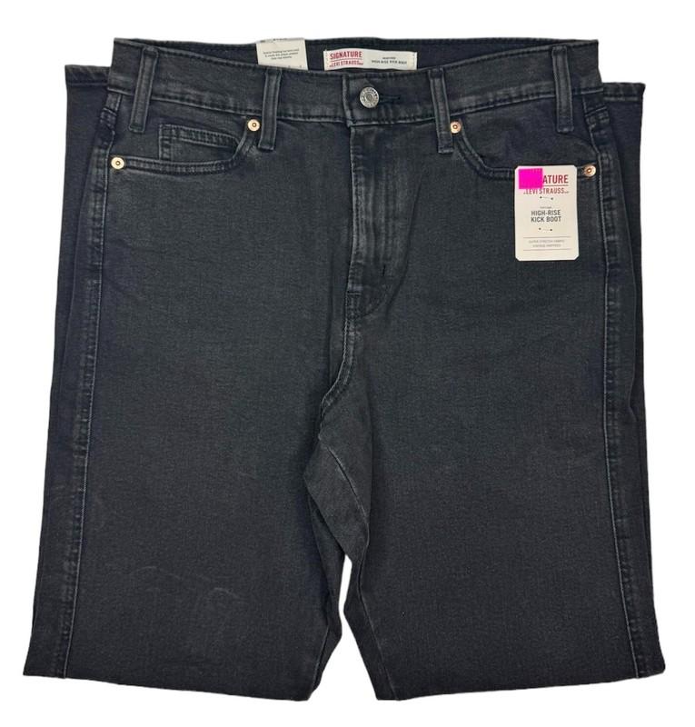 Signature By Levi Strauss #11378 NEW Women's High-Rise Kick Boot Stretch Jeans