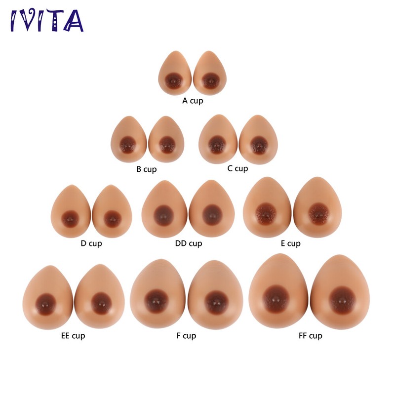 Silicone Breast Forms A-FF Cup Crossdresser Transgender False Boobs Enhancers