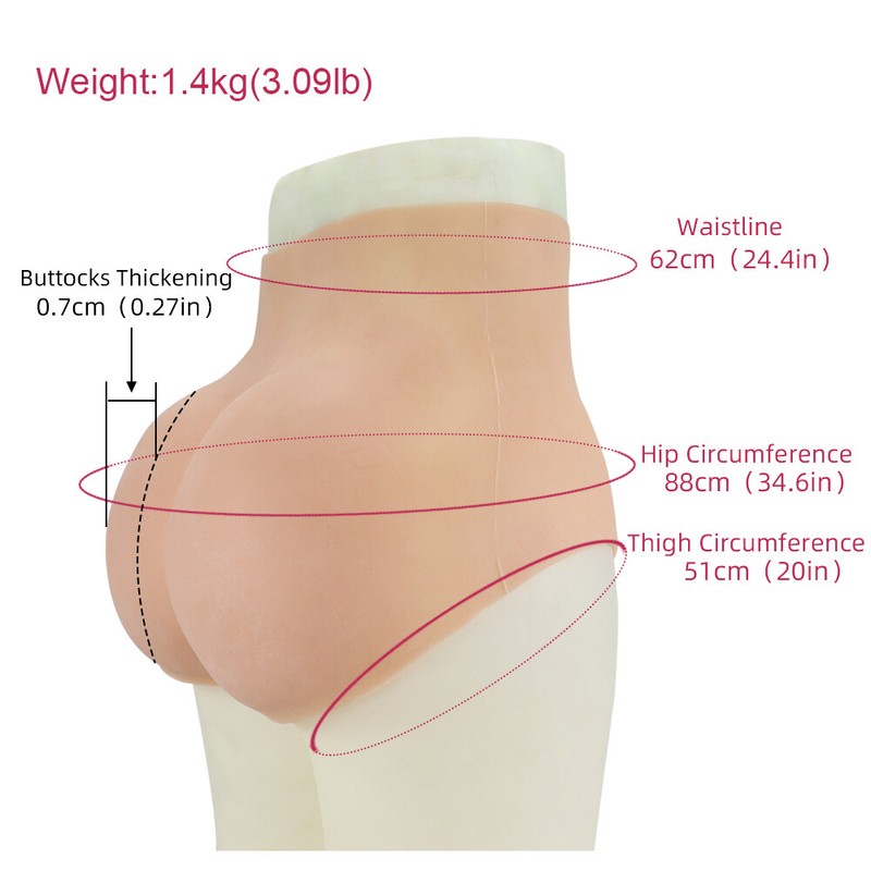 Silicone Cross-dressing Pants High Waist Buttocks Briefs Fake Vagina Pants