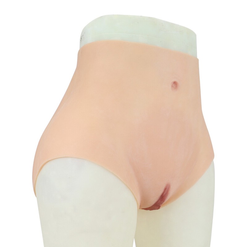 Silicone Cross-dressing Pants High Waist Buttocks Briefs Fake Vagina Pants