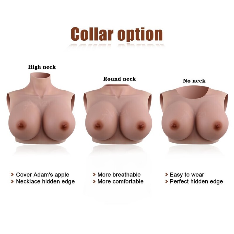 Silicone Crossdresser Breastplates Breast Forms B-H Cup Fake Boobs Drag Queen