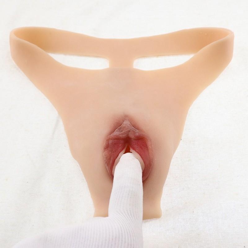 Silicone-fake-vagina Panties Ladies Gaff Insertable Pad Men-control-crossdresser