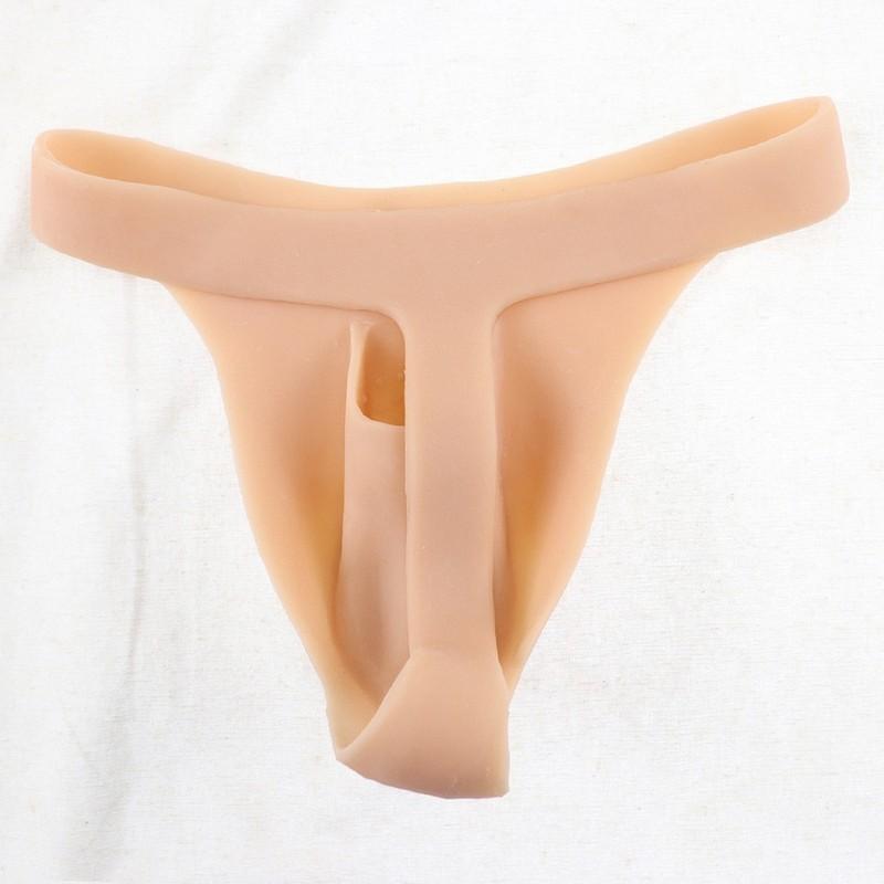 Silicone-fake-vagina Panties Ladies Gaff Insertable Pad Men-control-crossdresser