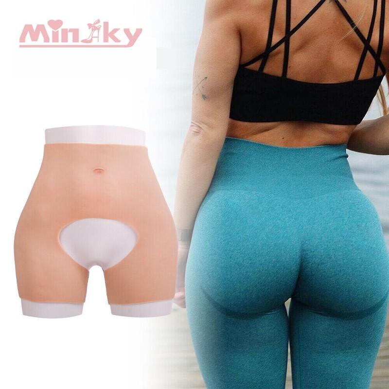 Silicone Hip Pant Plump Buttock Open Crotch Panty Underwear Crossdresser Cosplay