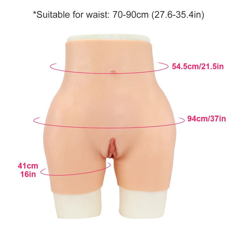 Silicone Pants Thicken Hip Shaping Fake Panty Vagina Underwear For Crossdresser
