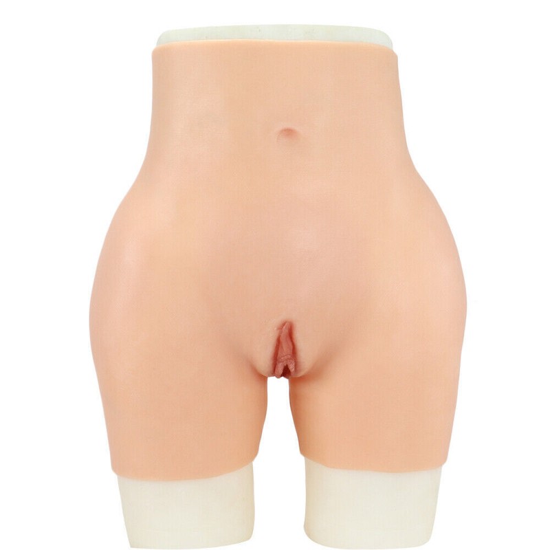 Silicone Pants Thicken Hip Shaping Fake Panty Vagina Underwear For Crossdresser