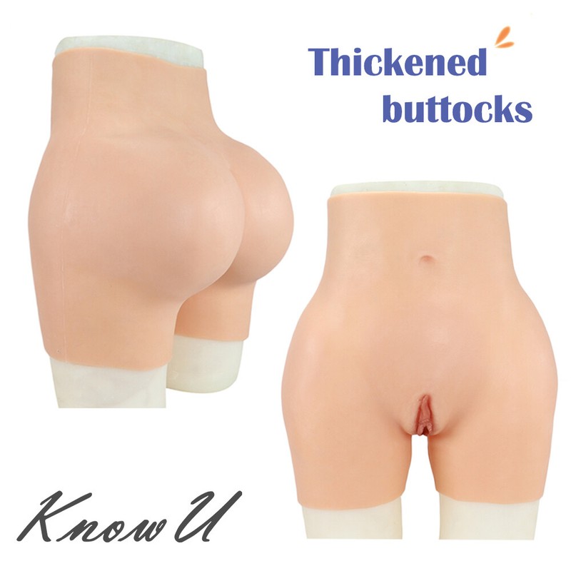 Silicone Pants Thicken Hip Shaping fake panty Vagina Underwear For Crossdresser