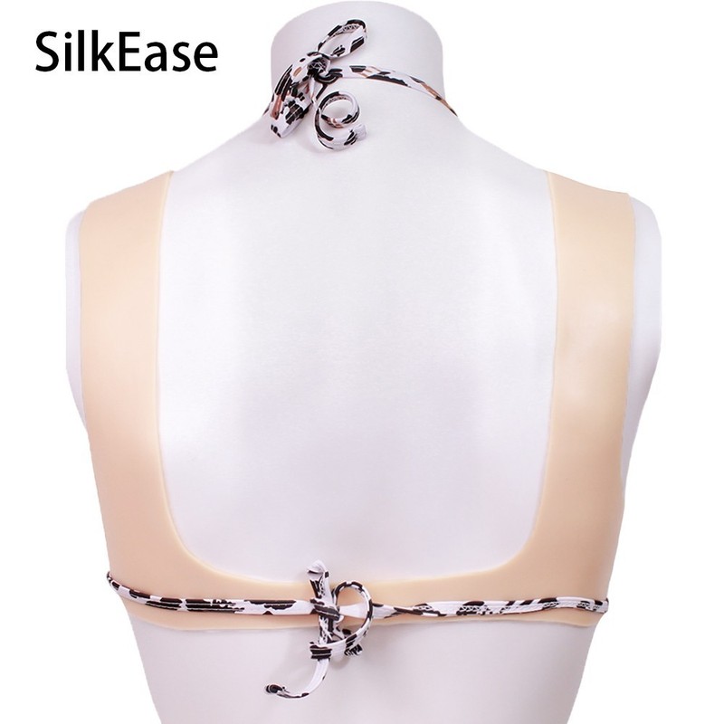SilkEase Fake Boobs Silicone Breast Forms Back Hollow Crossdresser Drag Queen