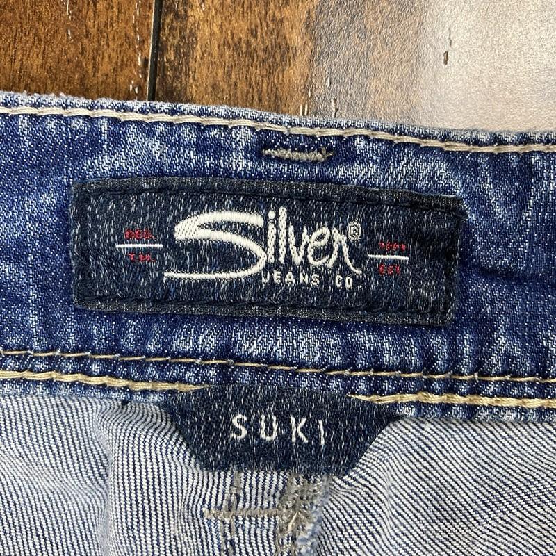 Silver Jeans Suki Slim Boot Women’s Size 26x33 Distressed Style Western Glove