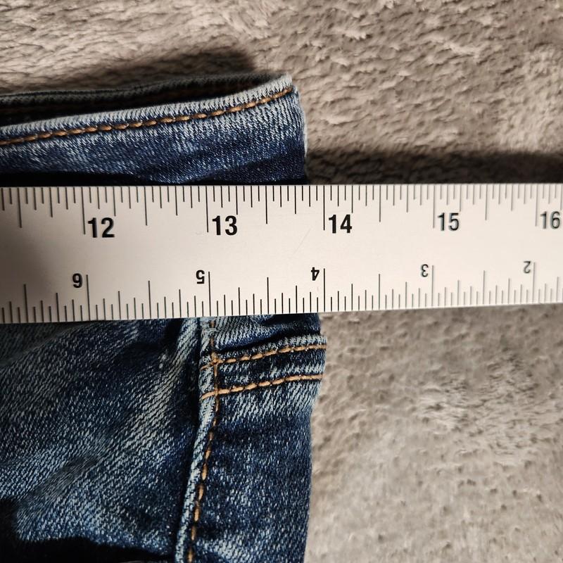 Silver Jeans Women's 27X31 (Tag 26X31) Blue Suki Trouser Distressed