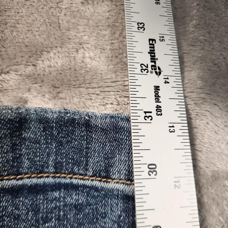 Silver Jeans Women's 27X31 (Tag 26X31) Blue Suki Trouser Distressed