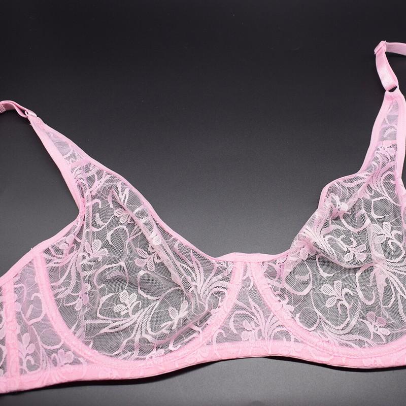 Sissy Mens Transgender Lace Brassiere Crossdresser Bras Sexy Lingerie Underwear
