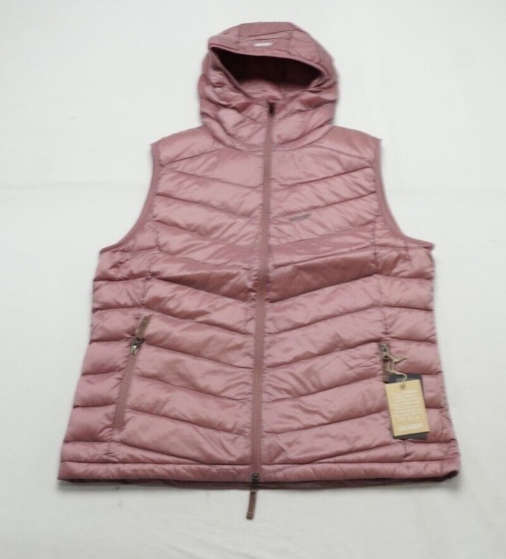 SKHOOP Women's Sleeveless Maja Down Vest Misty Rose/Lagoon Size XS-L