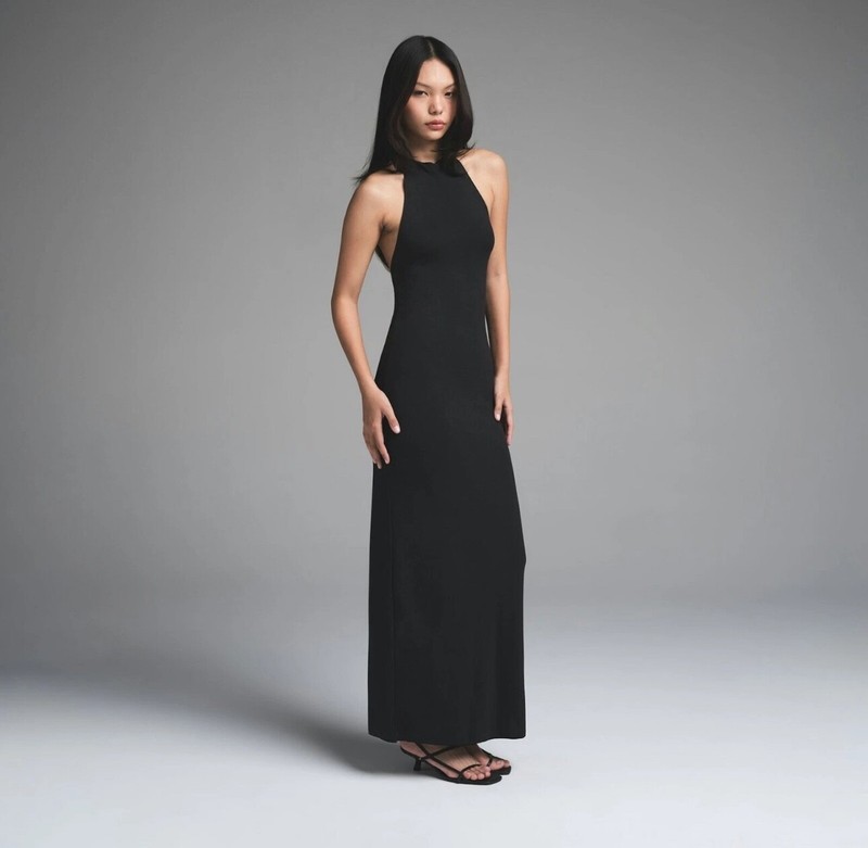 Skims Cloud Halter Long Dress