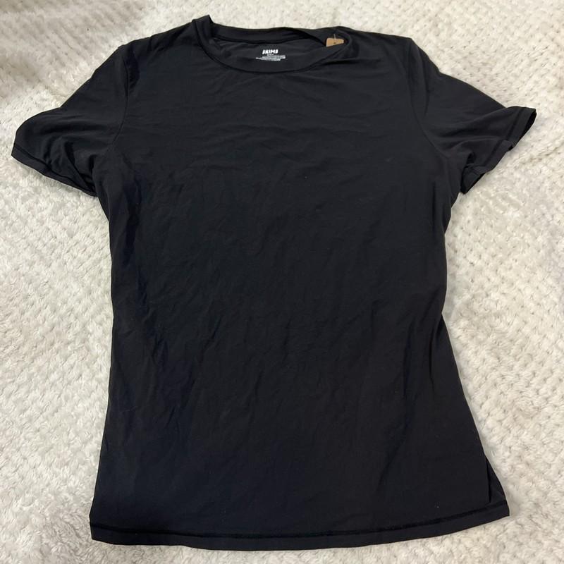 Skims Fits Everybody Short Sleeve T-shirt Size Medium Onyx