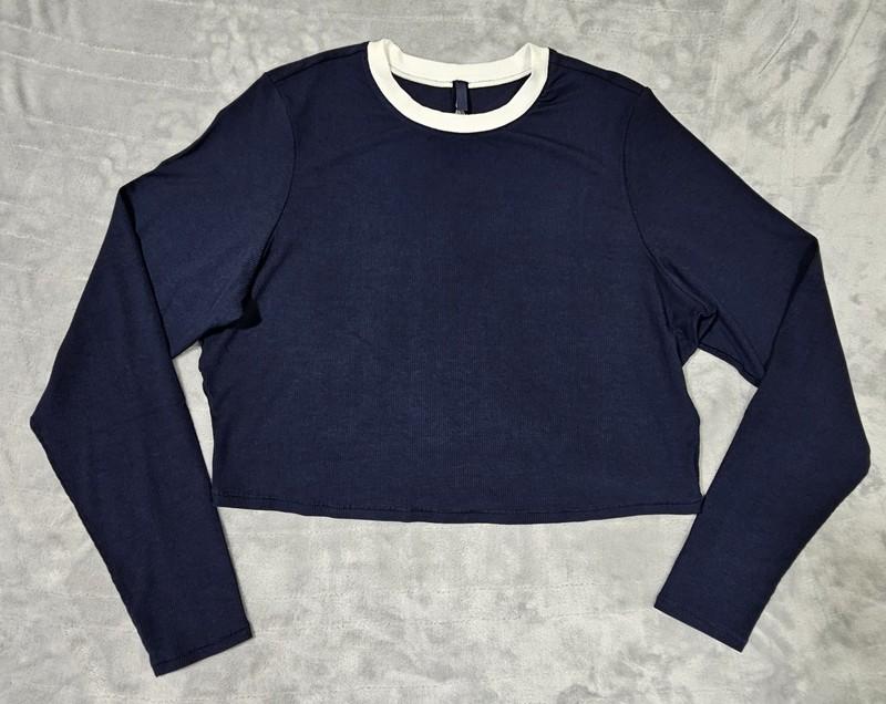 Skims Soft Lounge Rib Cropped Ringer Top Size 2X Kim Kardashian