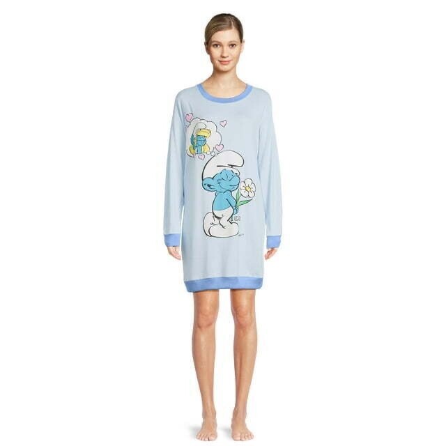 Smurfs Women's Lounger Blue Fair XS S NEW