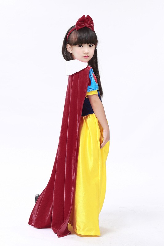 Snow White Princess Costume Dress Petticoat Headband For Adult Halloween Cosplay