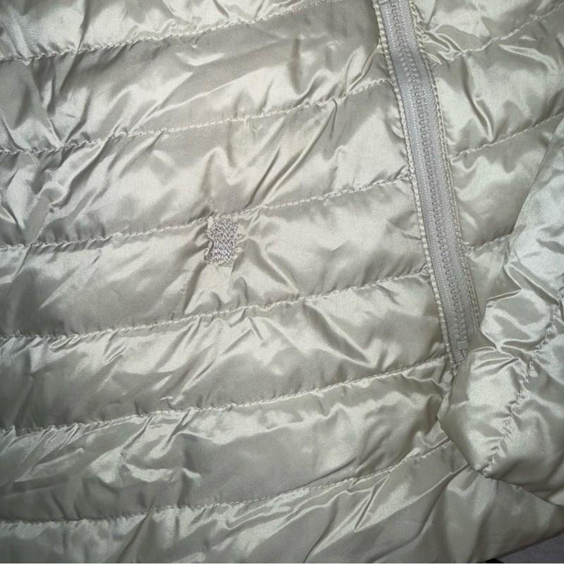 SNOWMAN NEW YORK Down Cream Hooded Lightweight Puffer Jacket Coat EUC Size XS