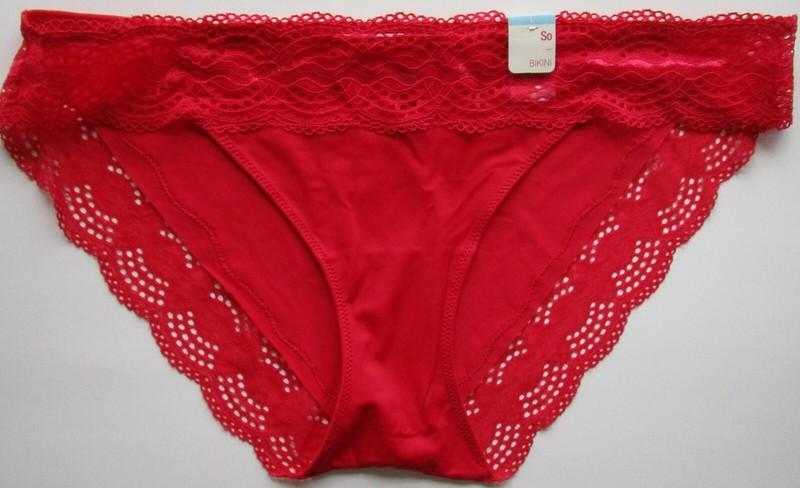 SO Intimates Red Bikini Pantie 5 Pack Style CAN75-005 Size Large Retail
