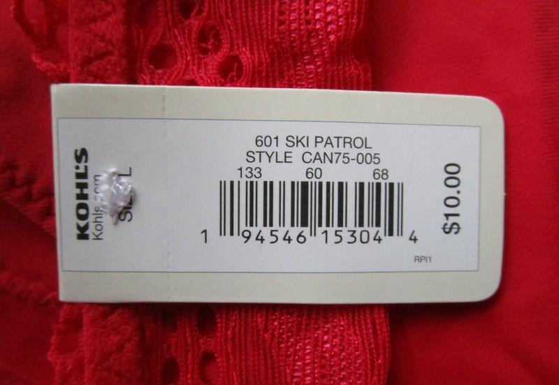 SO Intimates Red Bikini Pantie 5 Pack Style CAN75-005 Size Large Retail