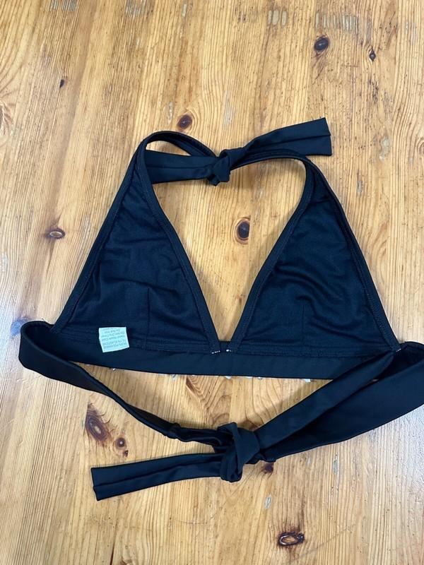 Sofi Women Black Bikini Bra Stone Embellishments Made Brazil Size M