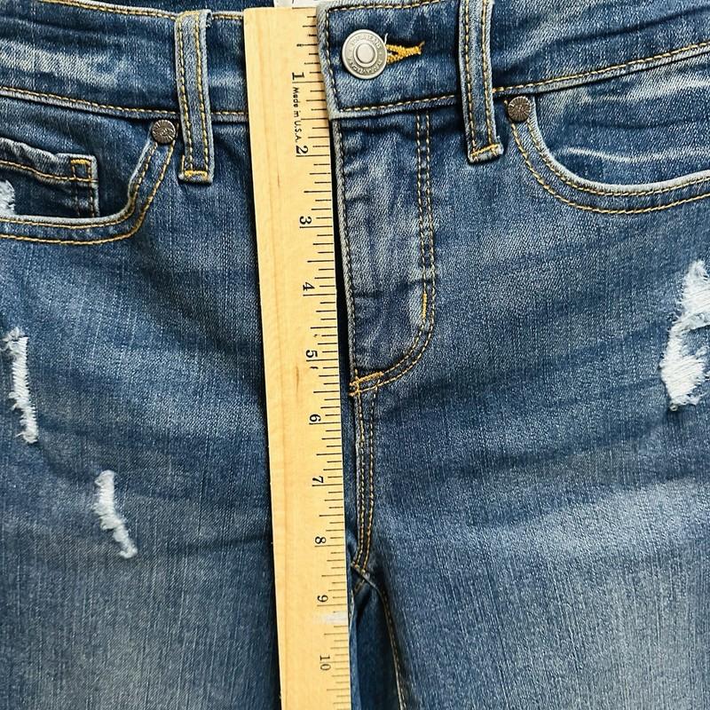 SOFIA By Sofia Vergara Jeans Women's 2 Blue Denim Skinny Ankle Raw Hem Crop