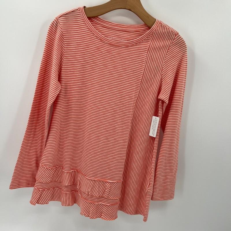 Soft Surroundings Blouse Women Extra Small Petite Long Sleeve Stripe Pima Top Ne