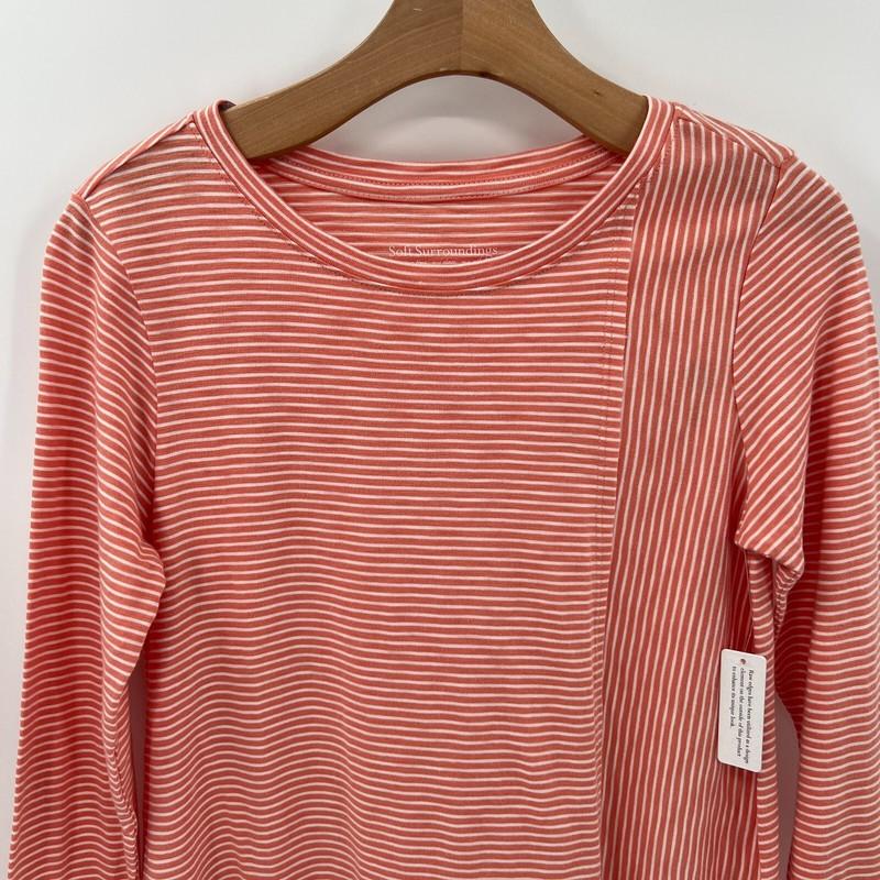 Soft Surroundings Blouse Women Extra Small Petite Long Sleeve Stripe Pima Top Ne