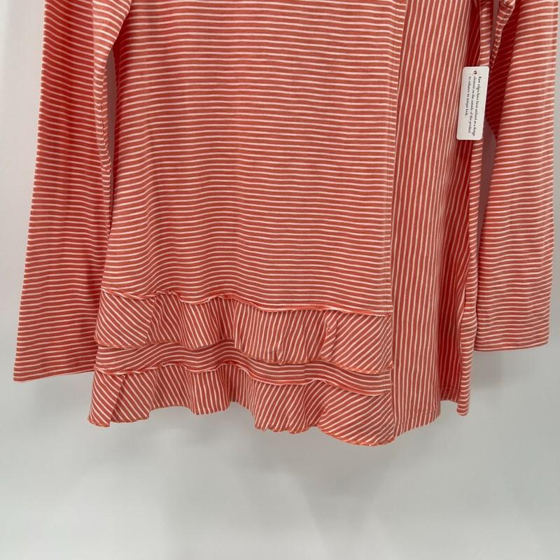 Soft Surroundings Blouse Women Extra Small Petite Long Sleeve Stripe Pima Top Ne