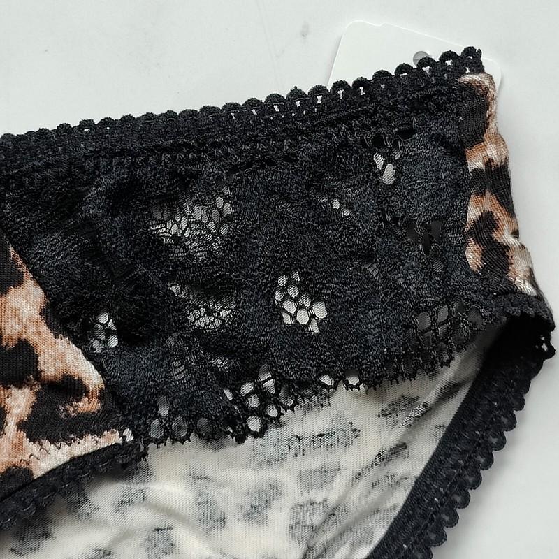 Soma Embraceable Signature Lace Bikini Panty Divine Leopard Mini Nude SZ S/M