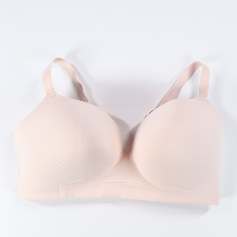 Soma Enbliss Wireless Bra Size 40D Solid Pink Padded Molded Cups Wirefree EUC
