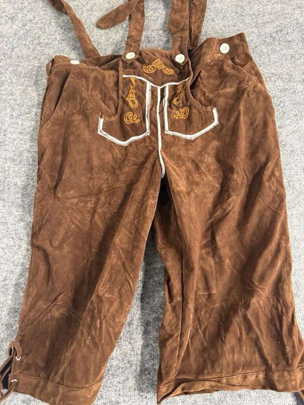 Somsor Overalls Women Large Brown Western Velvet Cowgirl Cowboy Bib N243