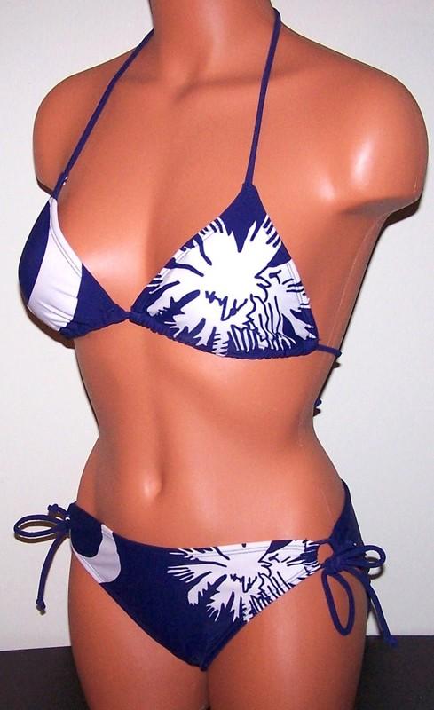 SOUTH CAROLINA FLAG BLUE & WHITE BIKINI - NEW LADIES 2 PC SWIMWEAR - SIZE MEDIUM