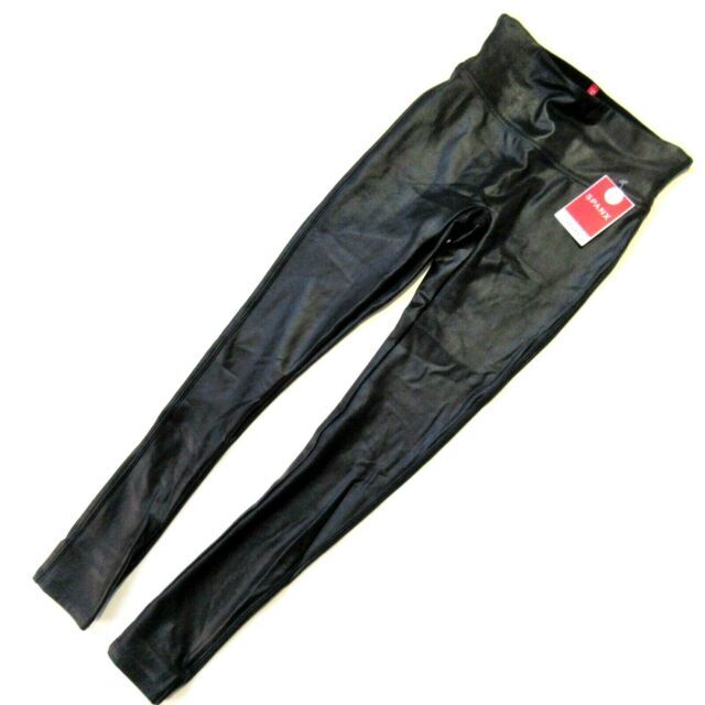 Spanx 2437 Women's Faux Leather XL Leggings - Black