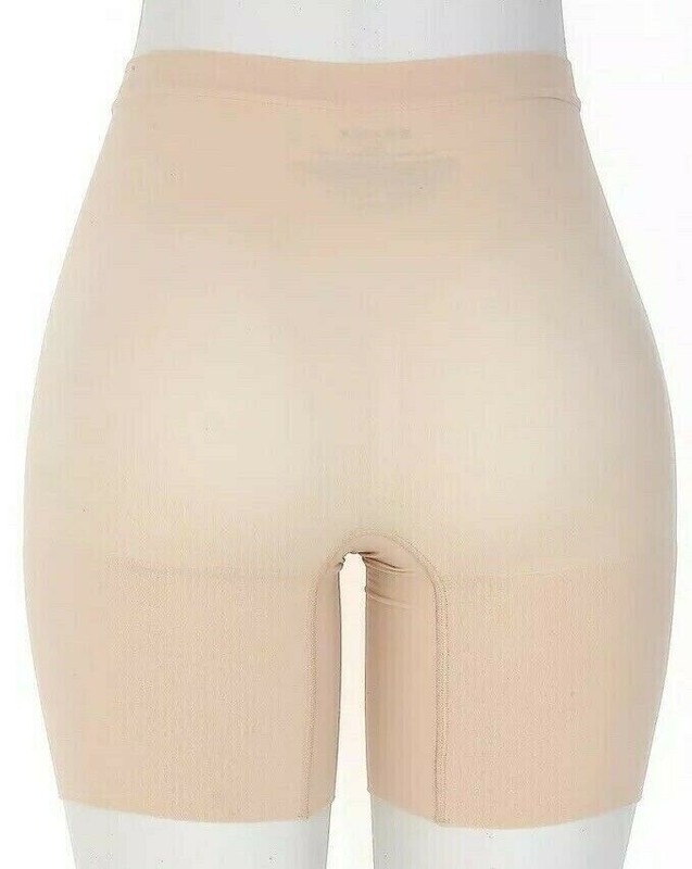 Spanx 300141 Womens Power Mid Thigh Shaper Shorts Seamless Soft Nude Size 1X