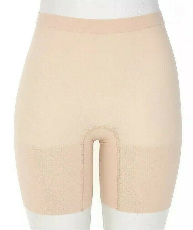 Spanx 300141 Womens Power Mid Thigh Shaper Shorts Seamless Soft Nude Size 1X