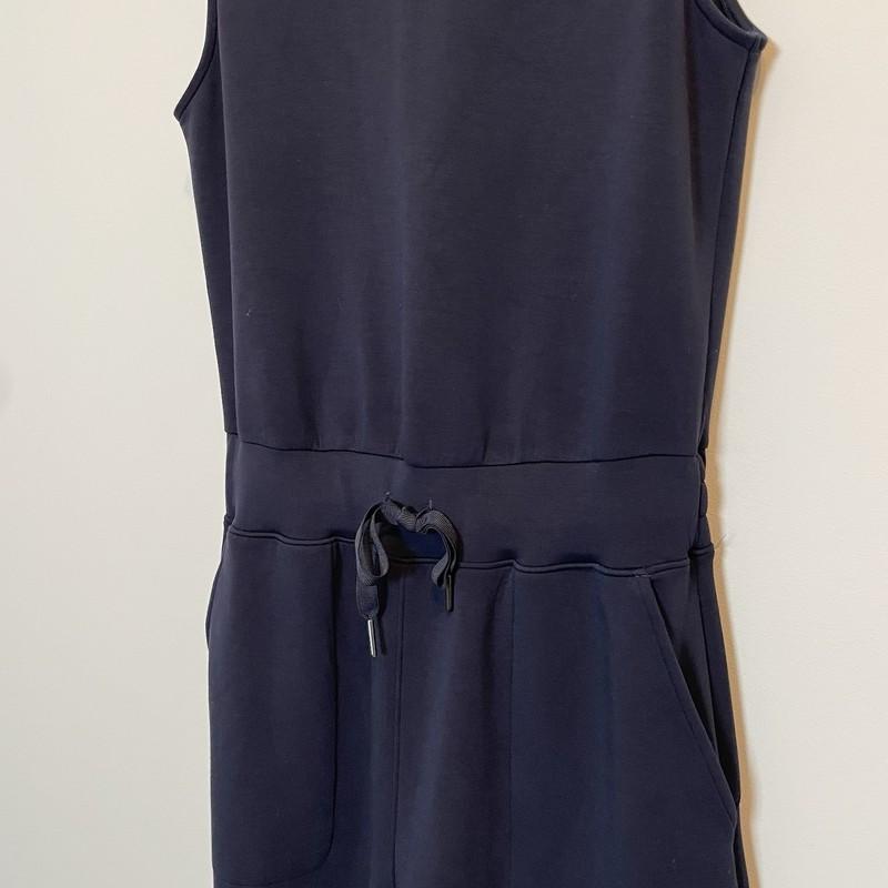 SPANX Air Essentials Wide Leg Jumpsuit Sz M Medium Tall Black Travel Romper