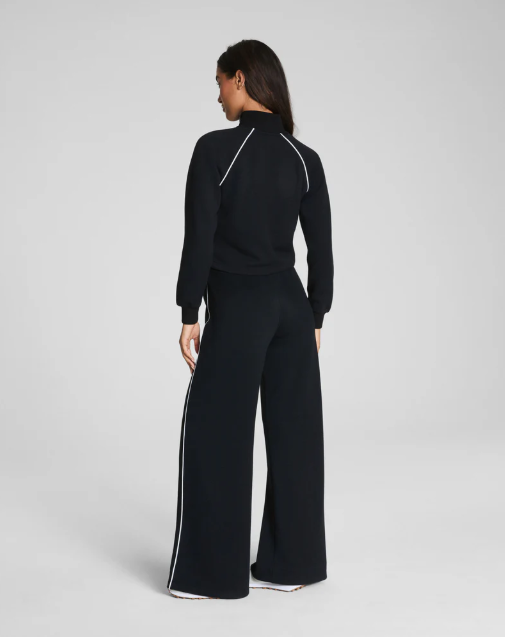 SPANX AirEssentials® Pique Half Zip Jumpsuit Very Black BEST SELLER