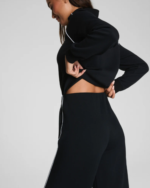 SPANX AirEssentials® Pique Half Zip Jumpsuit Very Black BEST SELLER