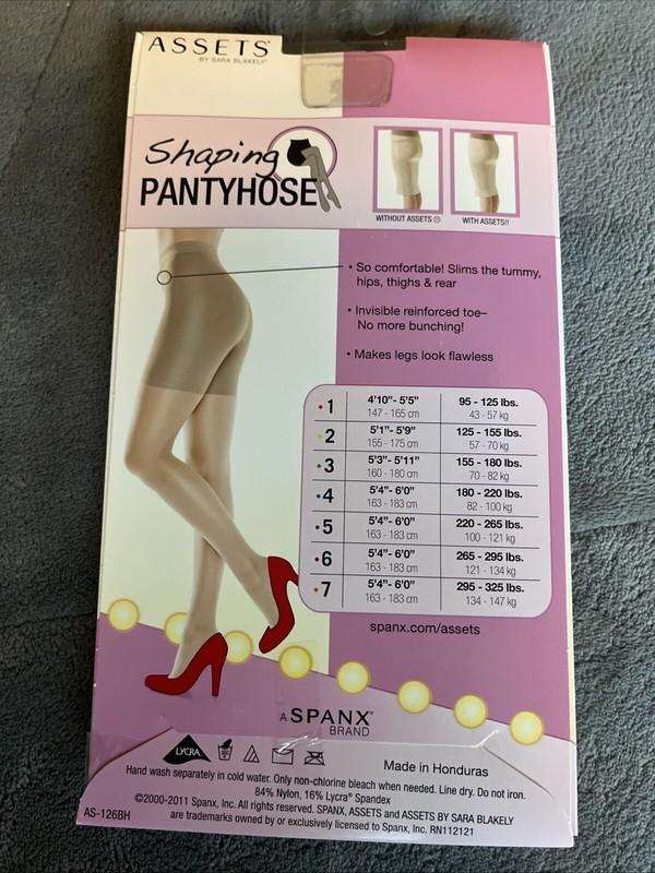 SPANX Assets By Sara Blakely Shaping Pantyhose Black Size 3
